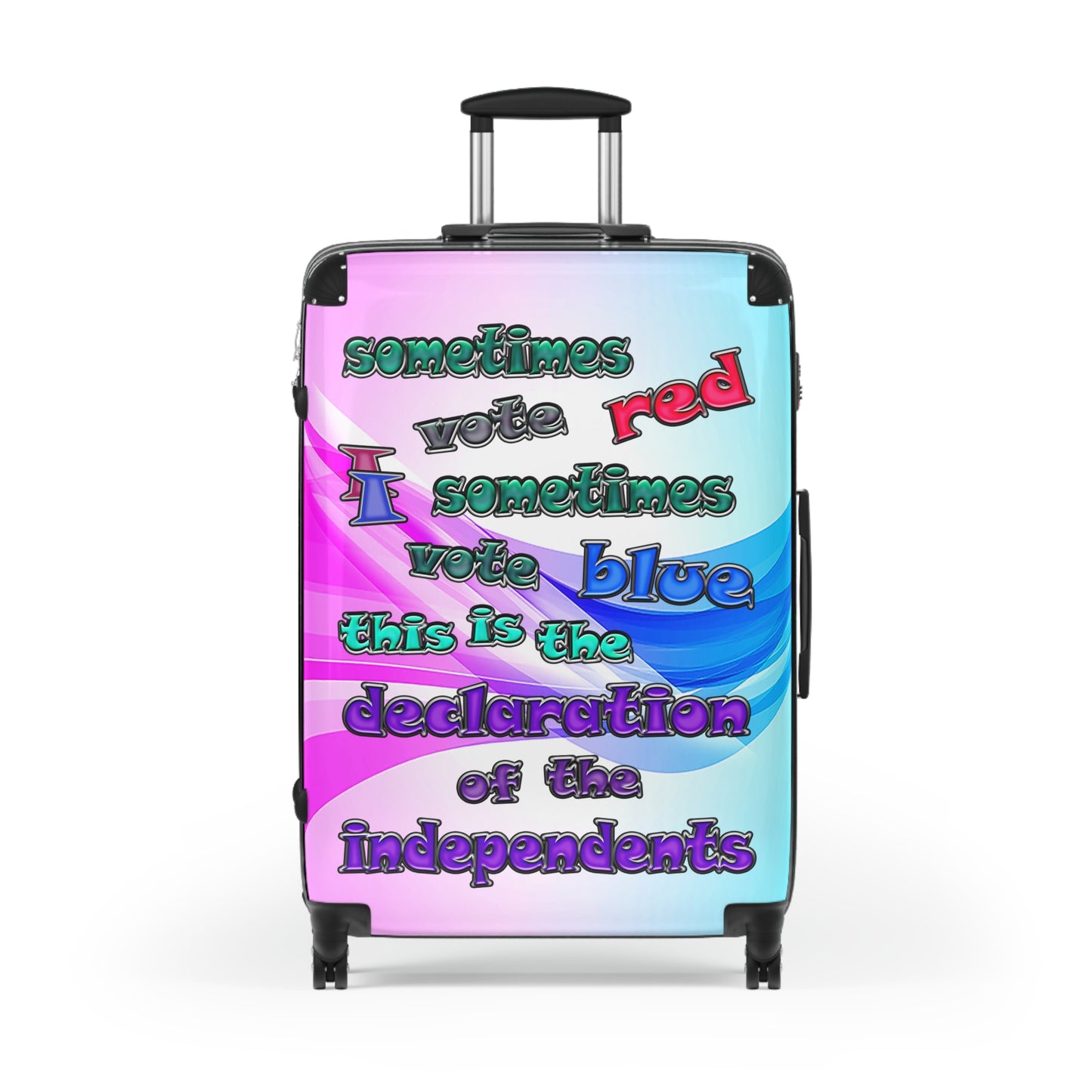 declaration of the independents - Suitcase (light blue-pink wave)