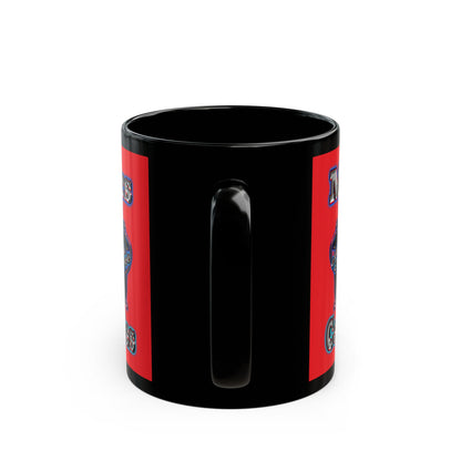 em cee squared - Black Mug (red)