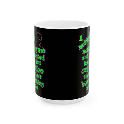 noticed you noticing - White Mug (black)