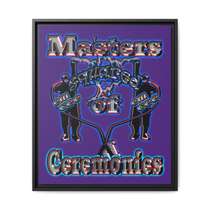 em cee squared - framed canvas art (purple)