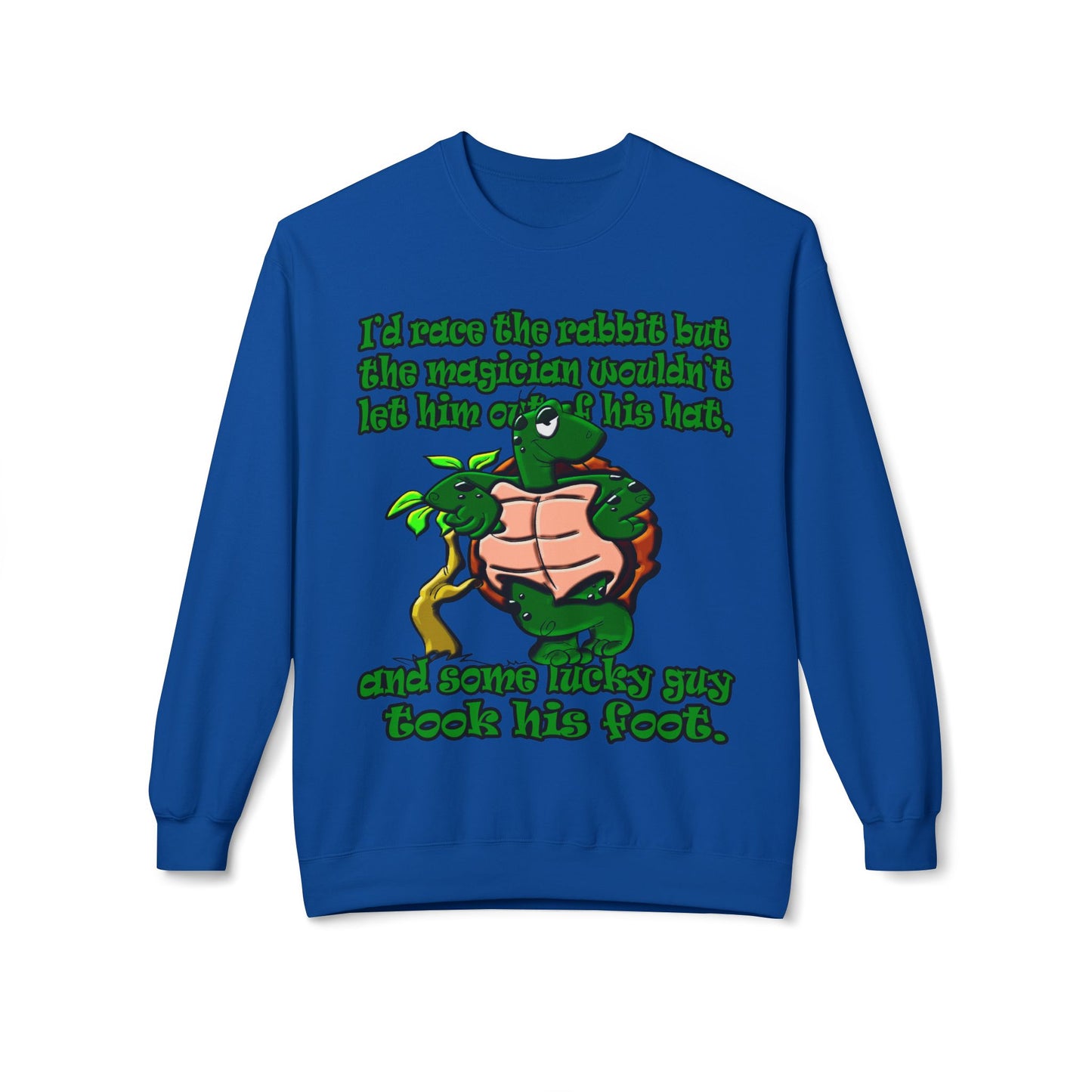 turtle race - Unisex Midweight Softstyle Fleece Crewneck Sweatshirt