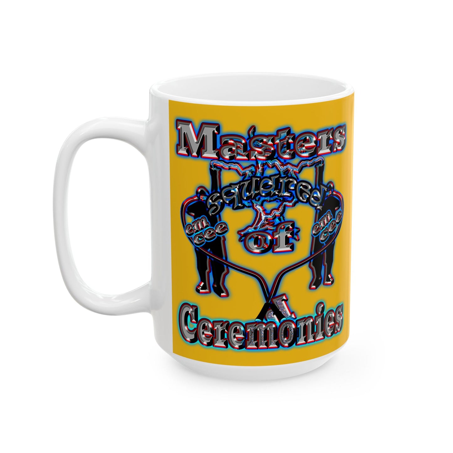 em cee squared - White Mug (yellow)
