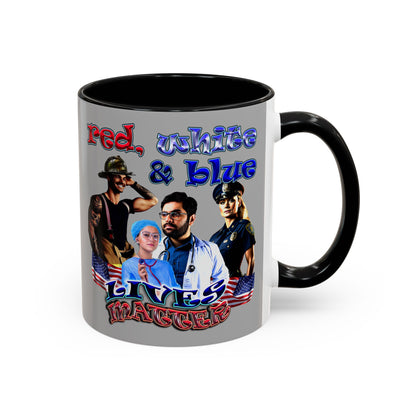 rw&b lives matter - Accent Mug (light grey)