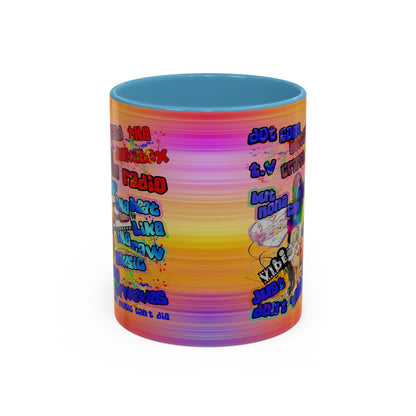 drop the beat - Accent Mug (color blur)
