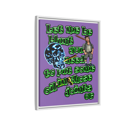 og - framed canvas art (light purple)