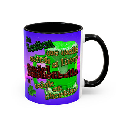 celtics logo - Accent Mug (purple-pink wave)