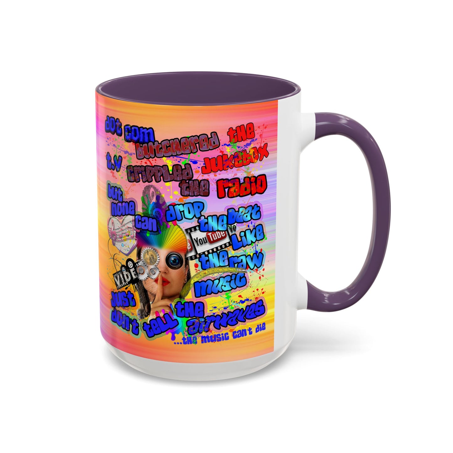 drop the beat - Accent Mug (color blur)