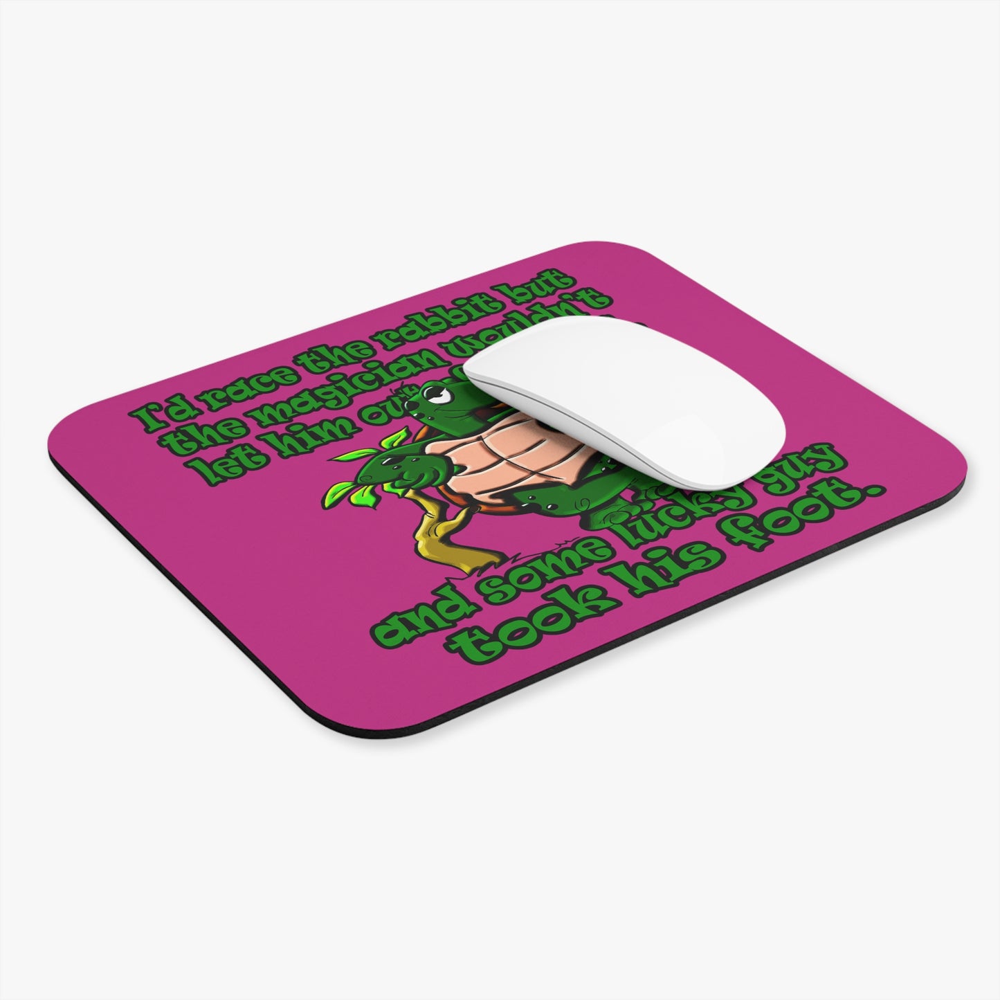 turtle race - Mouse Pad (Rectangle) (pink)