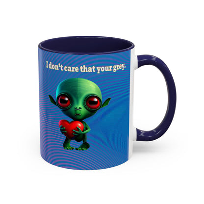 I don't care that your grey - Accent Mug (light blue-purple wave)