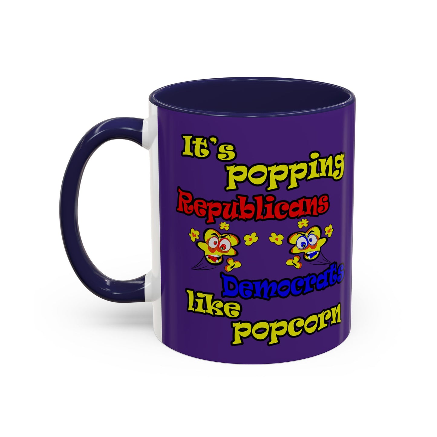 popping like popcorn - Accent Mug (purple)