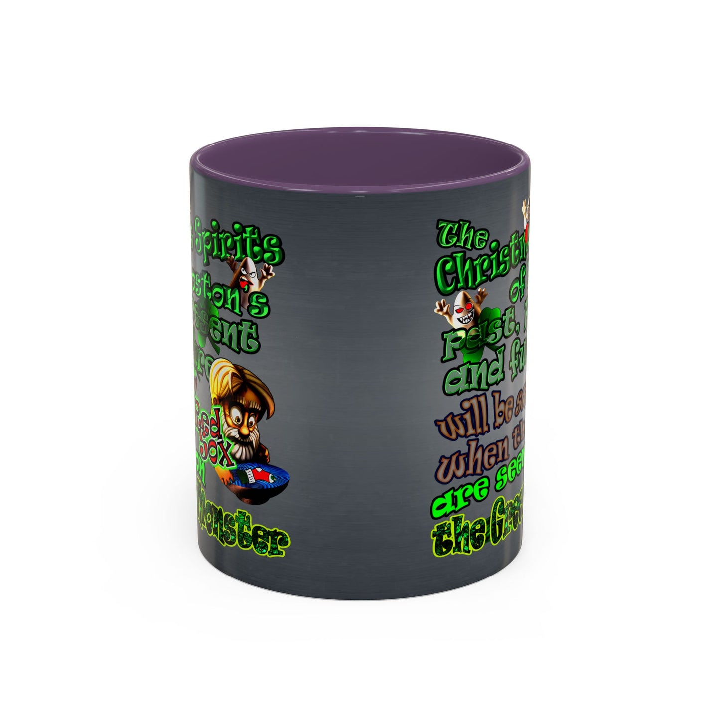 christmas spirits of boston - Accent Mug (grey-light grey)