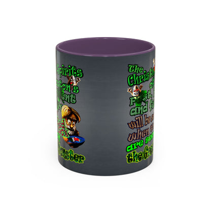 christmas spirits of boston - Accent Mug (grey-light grey)