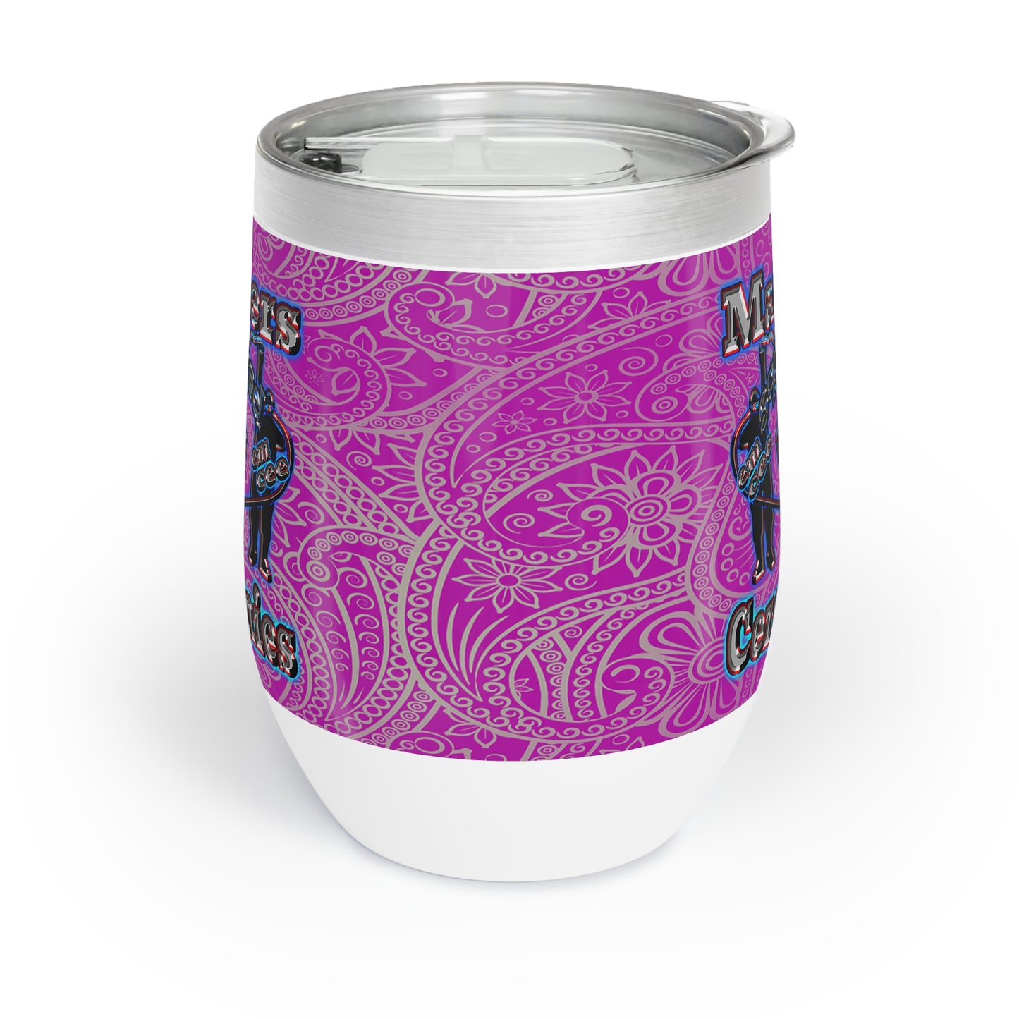 em cee squared - Chill Wine Tumbler (pink swirl)