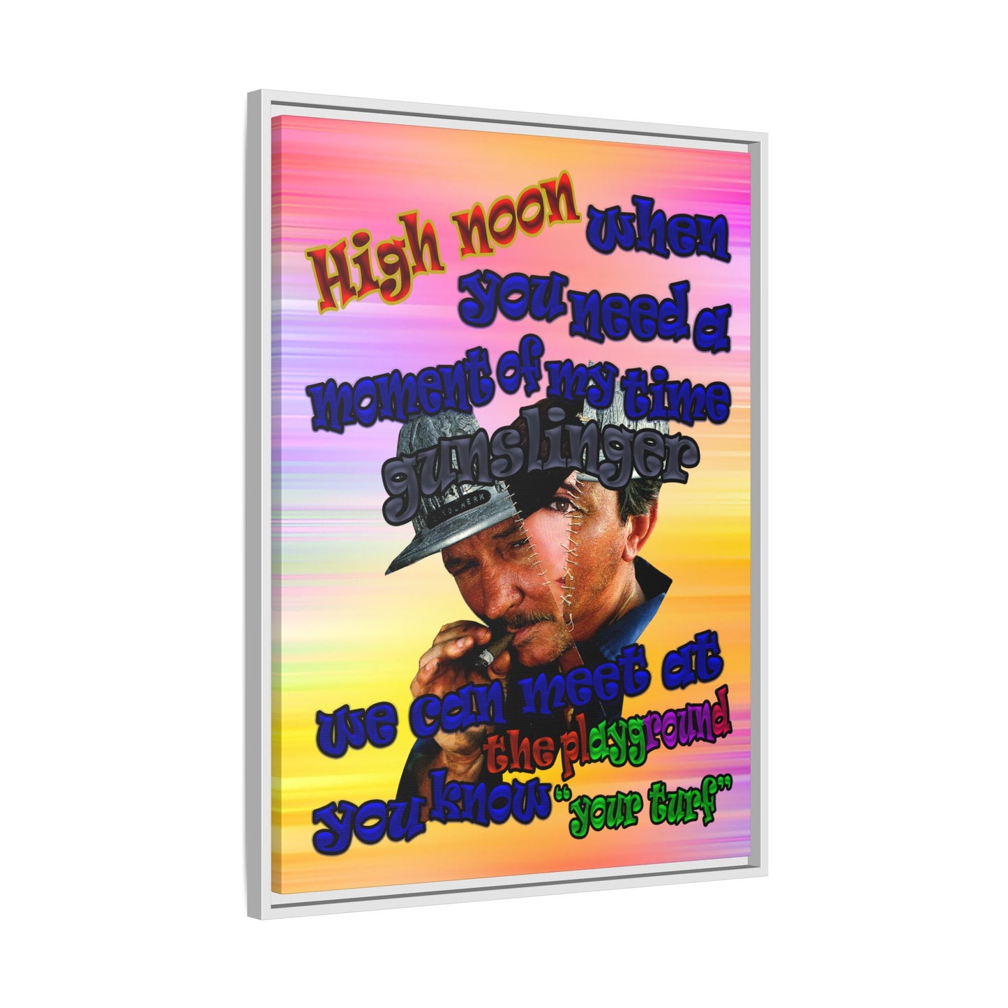 high noon - framed canvas art (color blur)