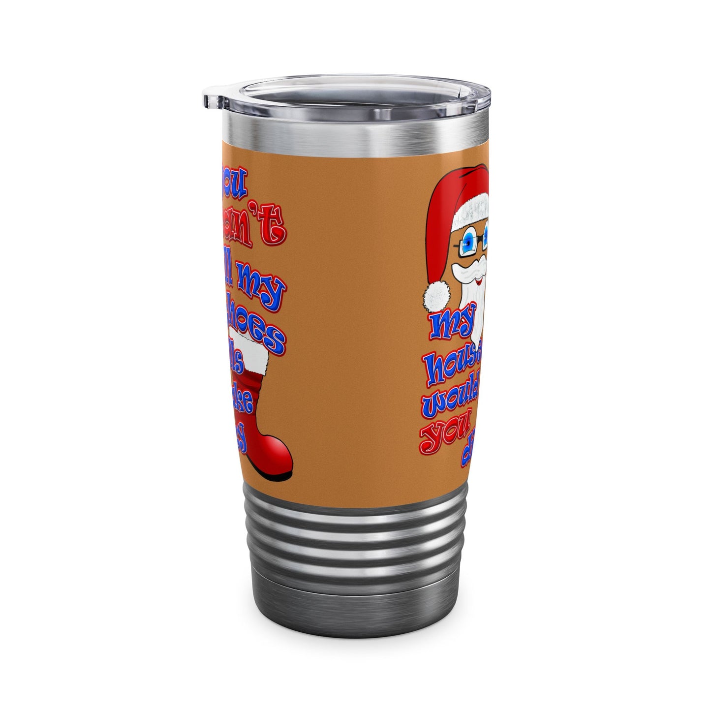 santa's shoes - Ringneck Tumbler, 20oz (light brown)