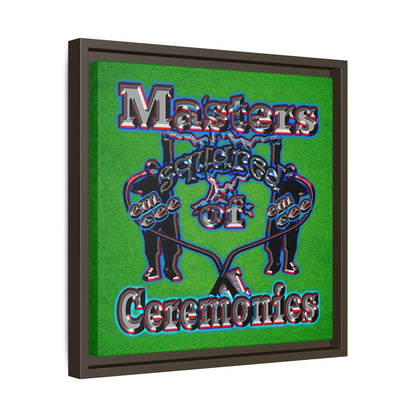 em cee squared - framed canvas art (green turf)