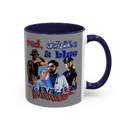 rw&b lives matter - Accent Mug (grey)