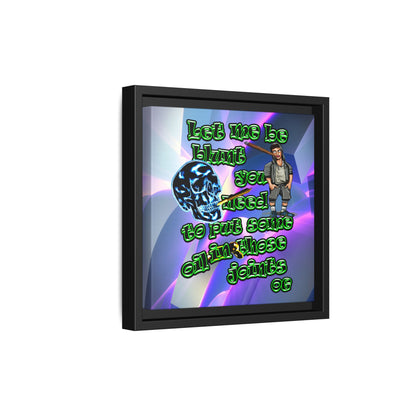 og - framed canvas art (grey-pink wave)
