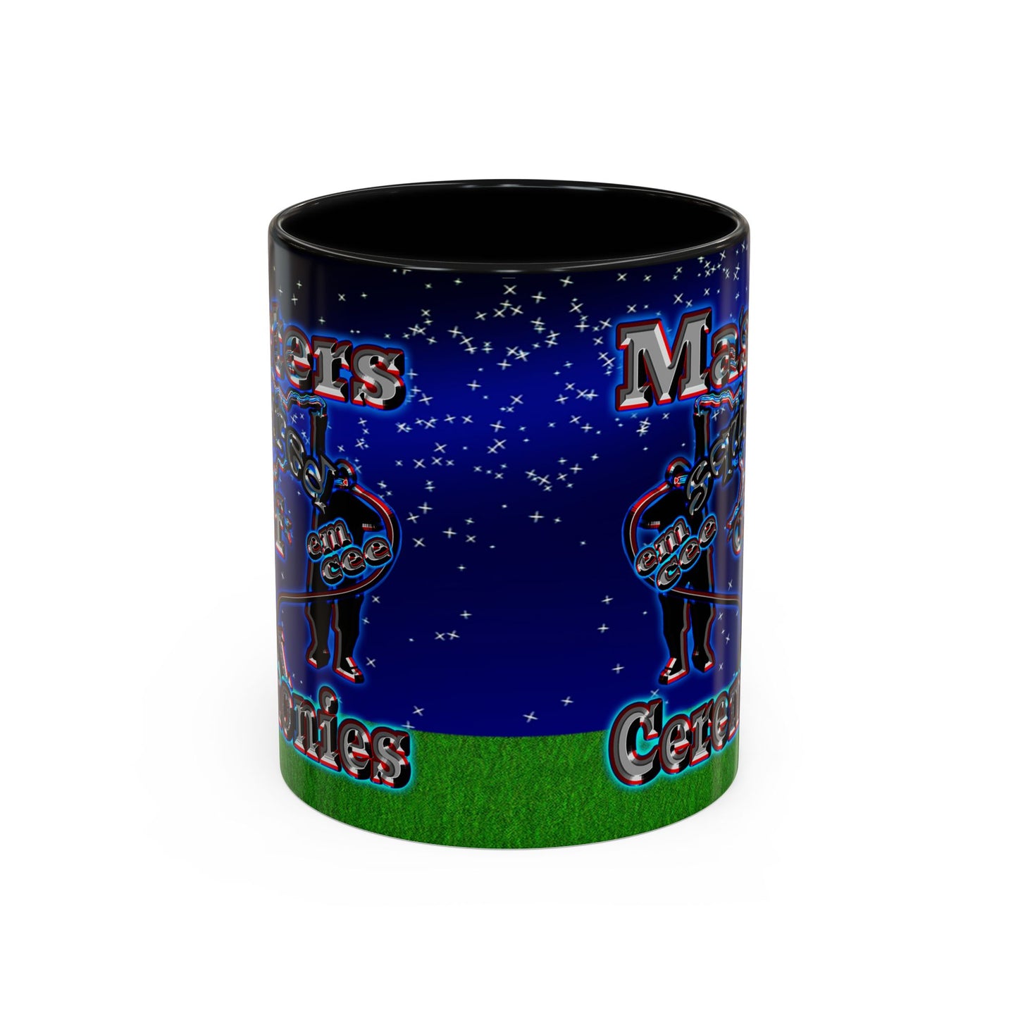 em cee squared - Accent Mug ('snoops' background)