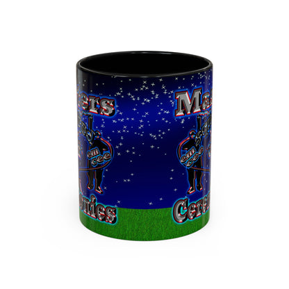 em cee squared - Accent Mug ('snoops' background)