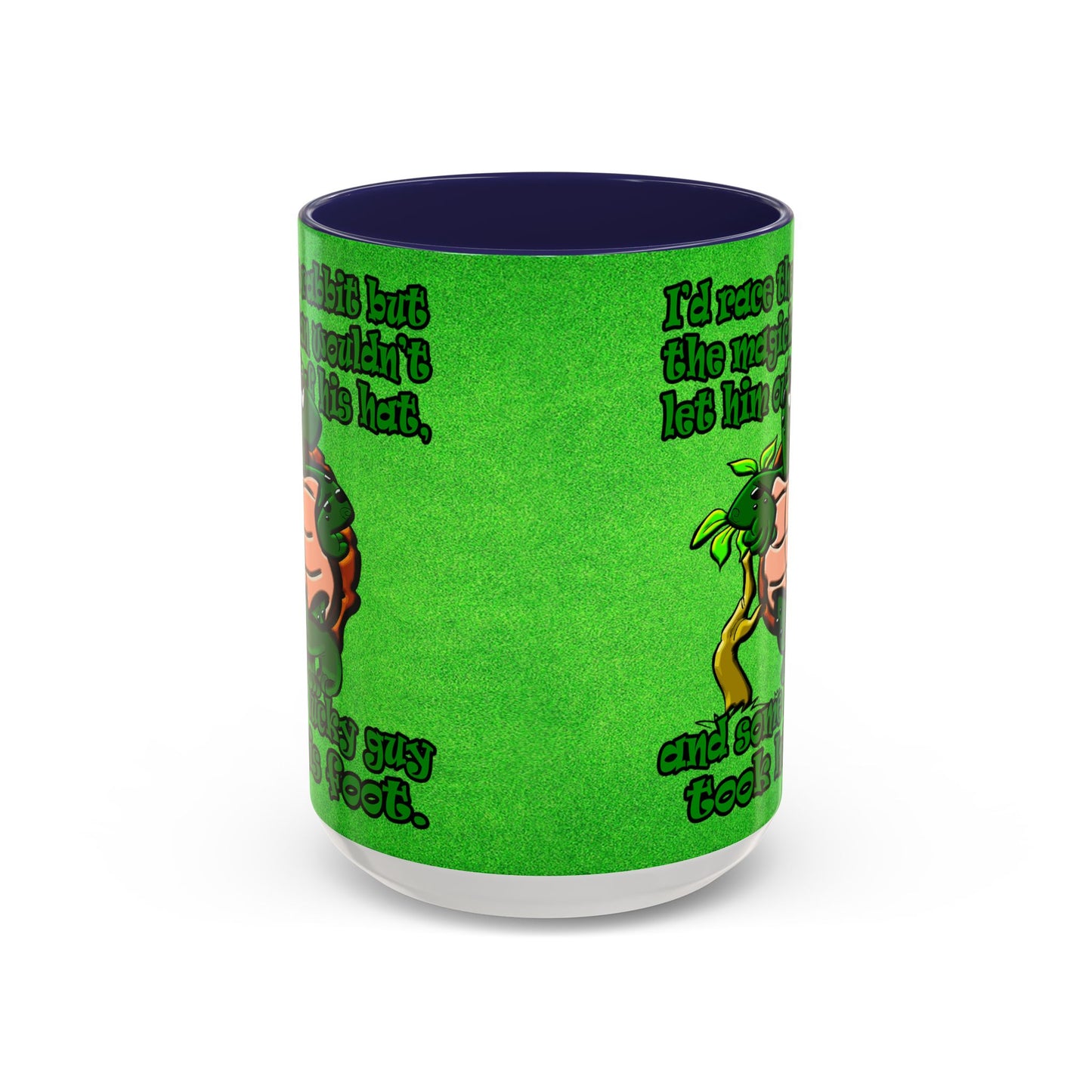 turtle race - Accent Mug (green turf)