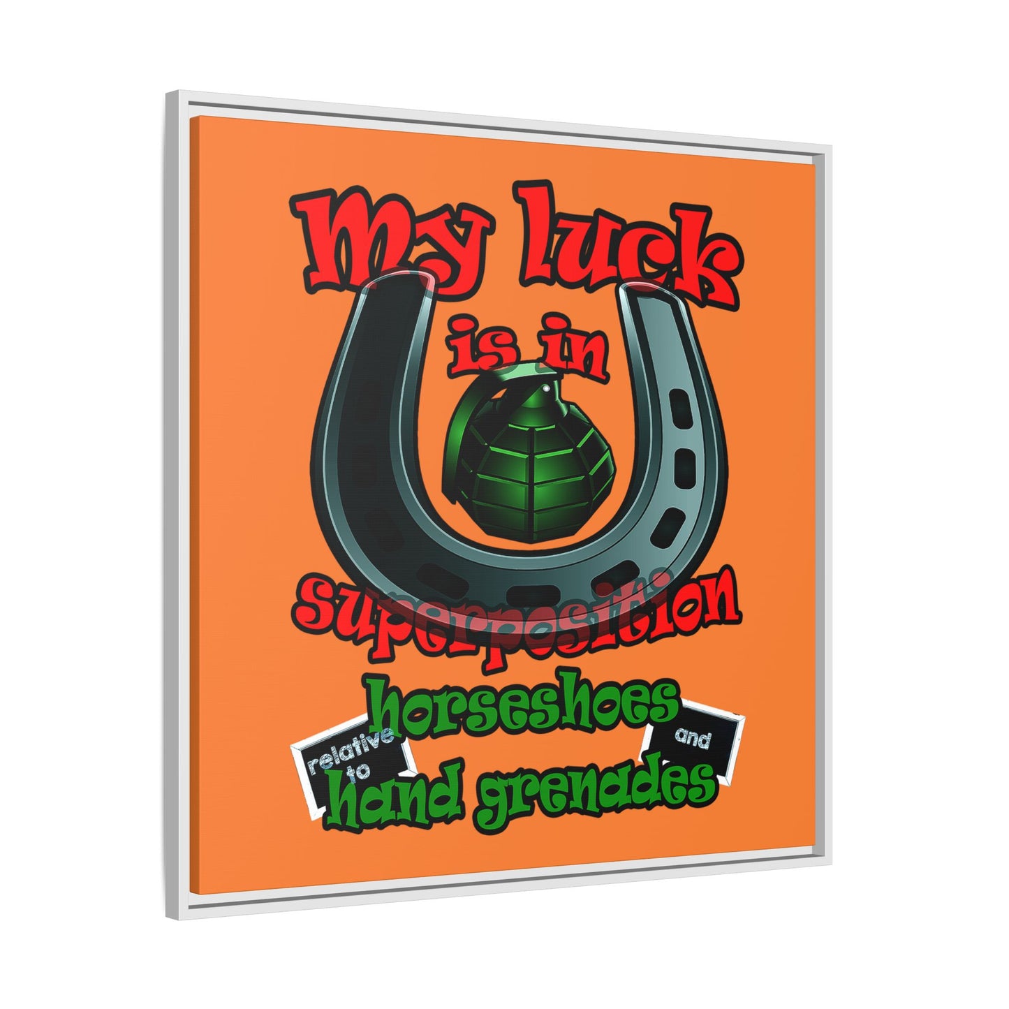 my luck - framed canvas art (crusta)