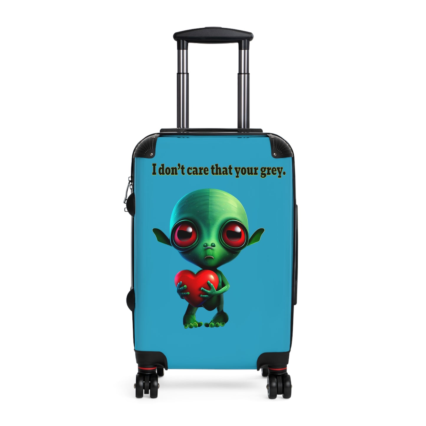 I don't care that your grey - Suitcase (turquoise)