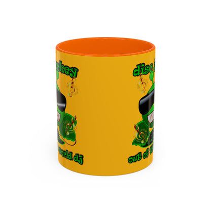 disc jockey - Accent Mug (yellow)