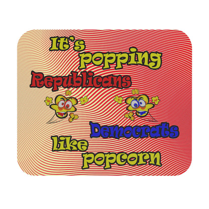popping like popcorn - Mouse Pad (Rectangle) (yellow-orange wave)