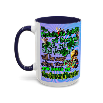 christmas spirits of boston - Accent Mug (light blue-purple wave)