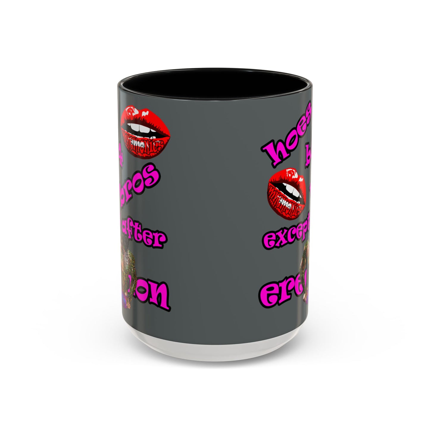 hoes b4 bros - Accent Mug (dark grey)