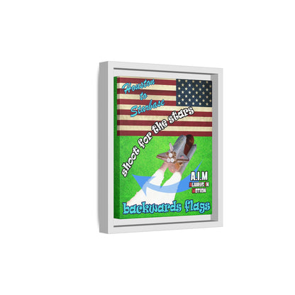 shoot for the stars - framed canvas art (green turf)
