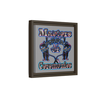 em cee squared - framed canvas art (grey)