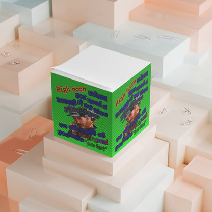 high noon - note cube (logo green)