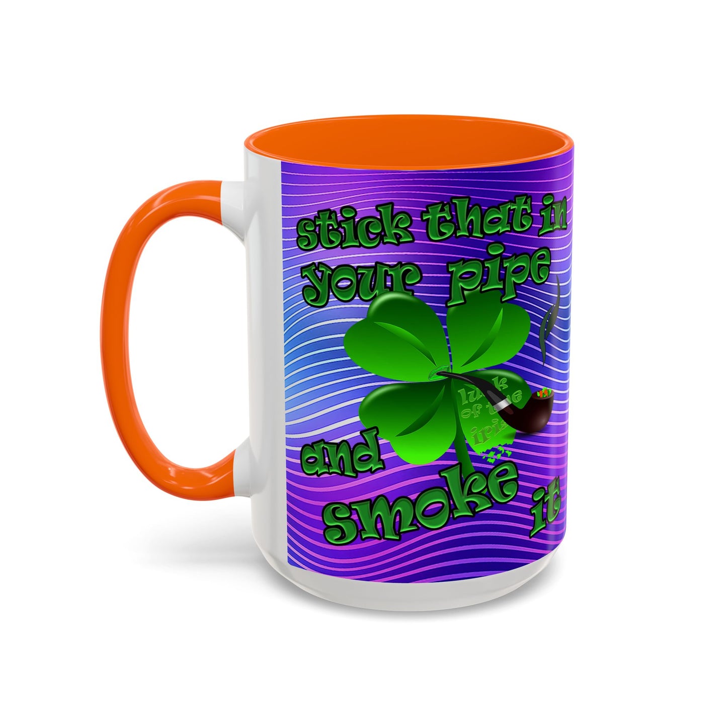 celtics logo - Accent Mug (purple wave)