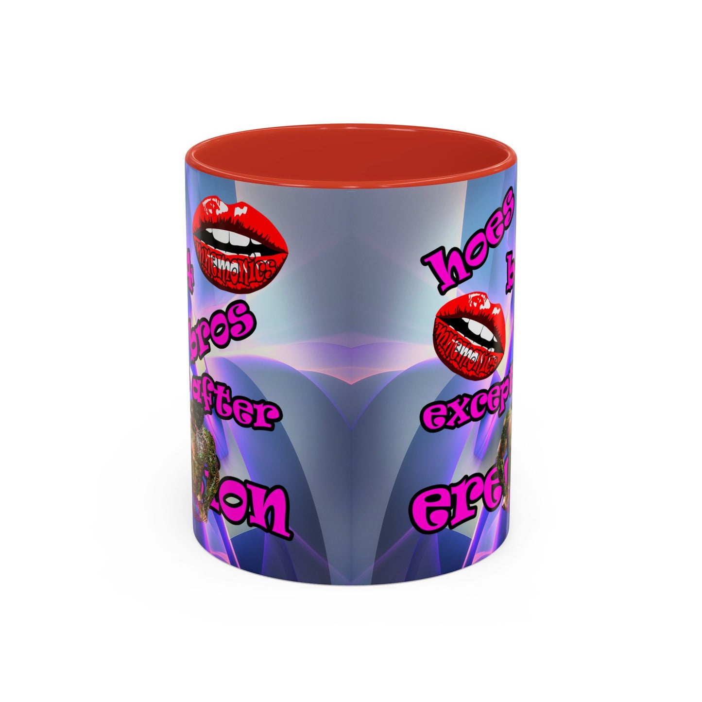 hoes b4 bros - Accent Mug (grey-pink wave)