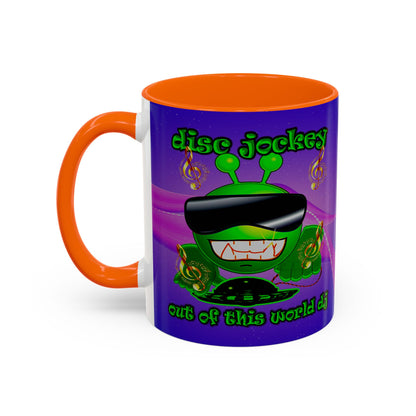 disc jockey - Accent Mug (purple-pink wave)