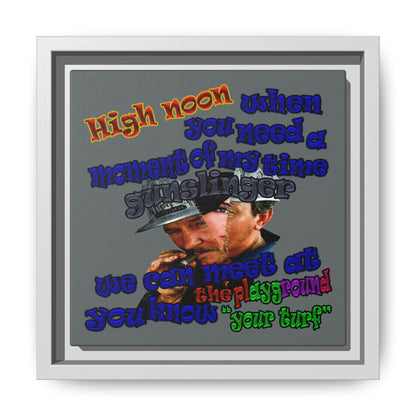 high noon - framed canvas art (dark grey)