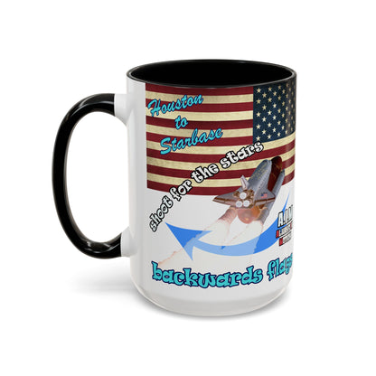 shoot for the stars - Accent Mug (white)