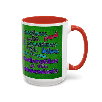 declaration of the independents - Accent Mug (green turf)