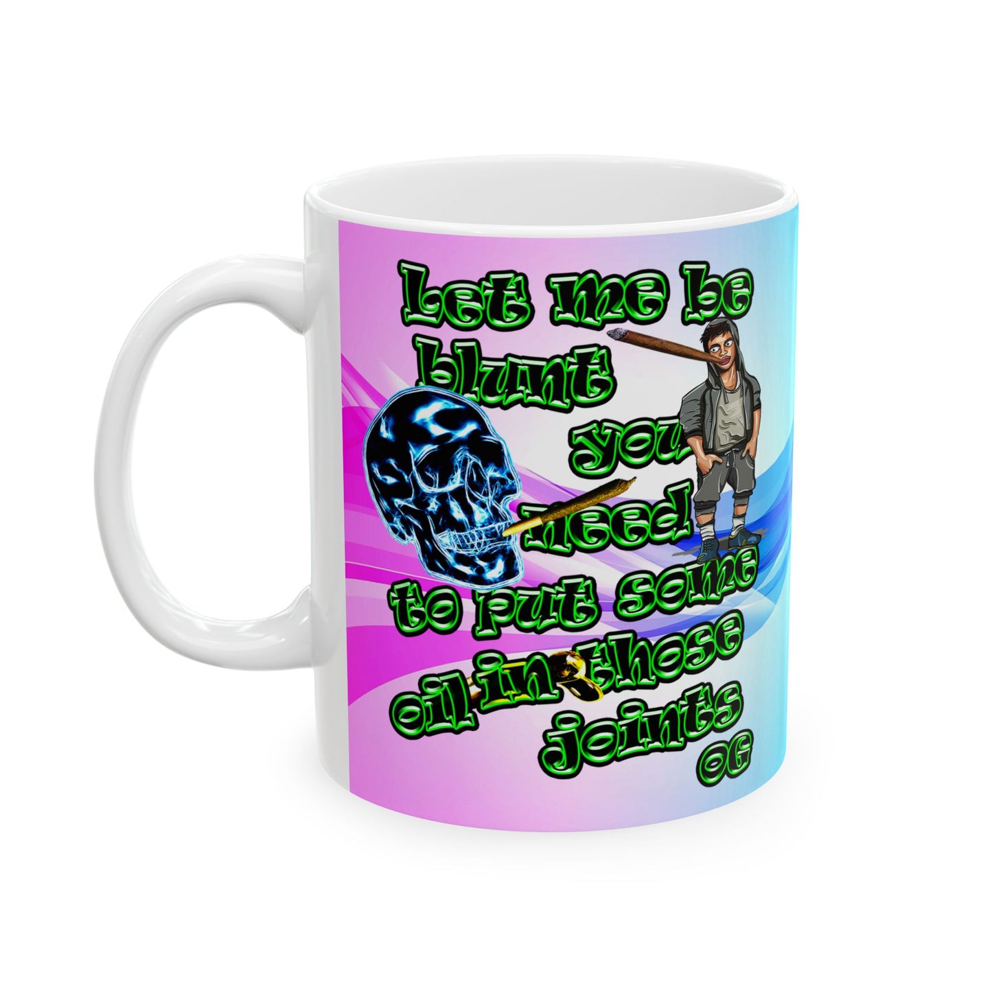 og - White Mug (light blue-pink wave)