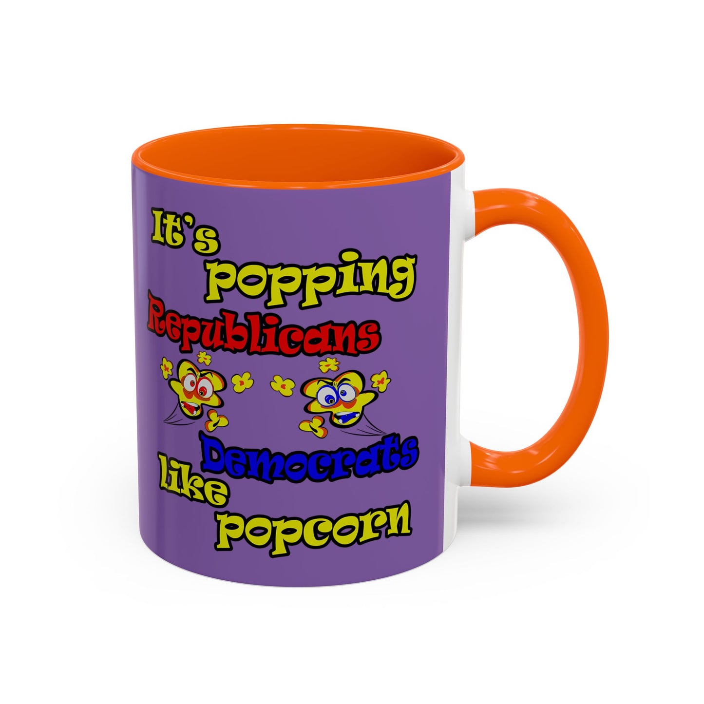 popping like popcorn - Accent Mug (light purple)
