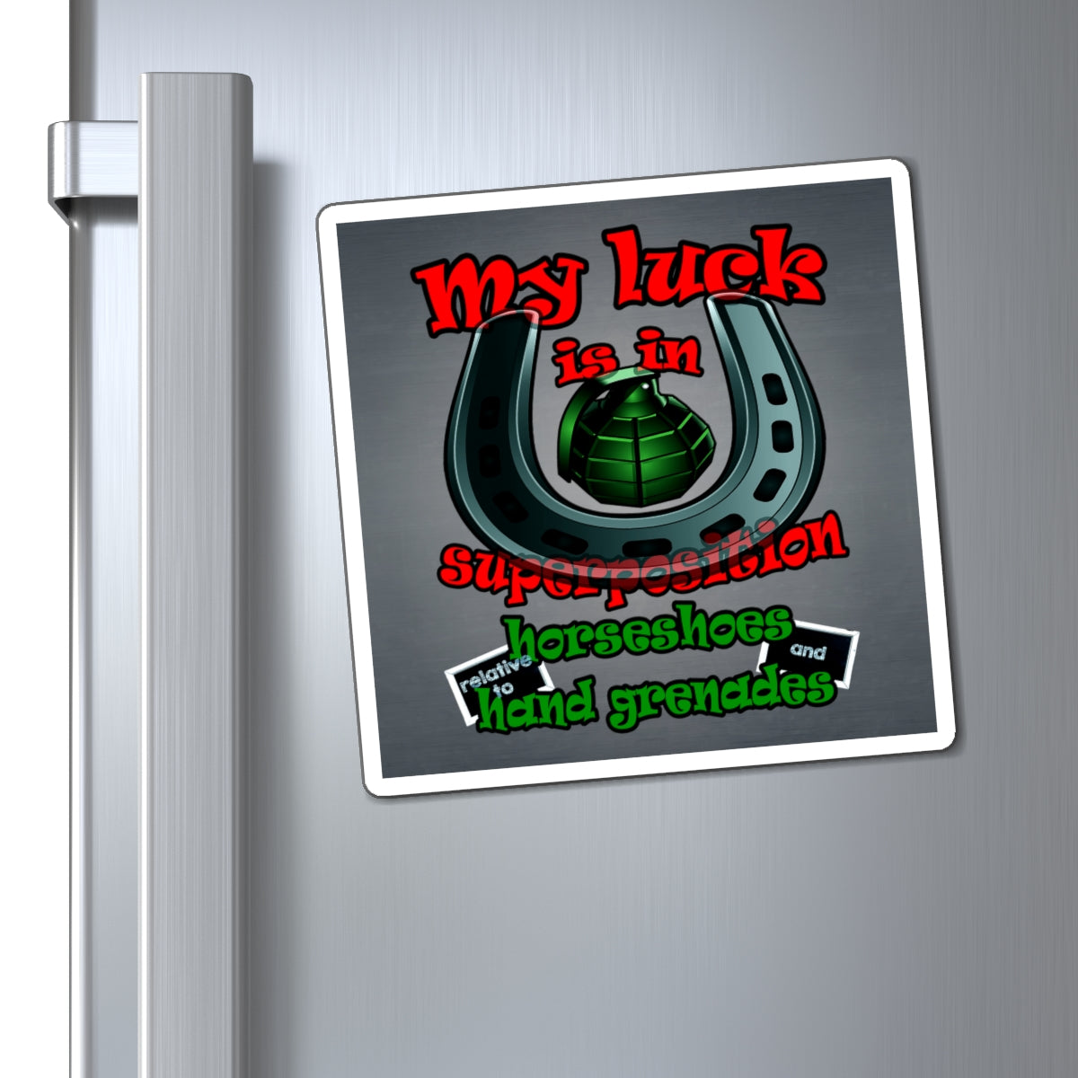 my luck - Magnets - (grey-light grey)