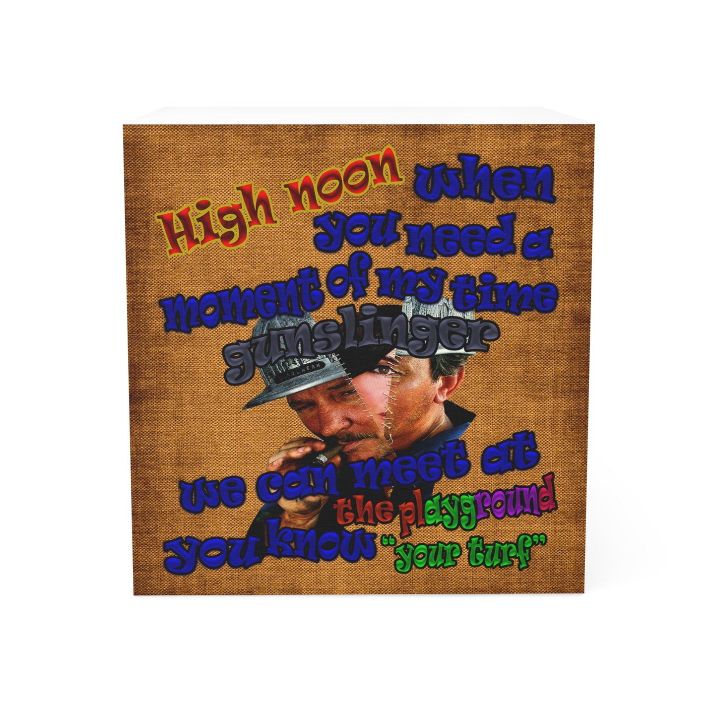 high noon - note cube (brown papyrus)