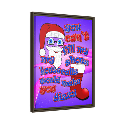 santa's shoes - framed canvas art (purple-pink wave)
