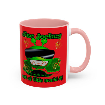 disc jockey - Accent Mug (red)