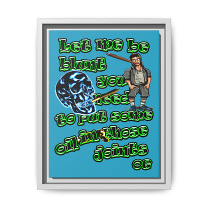 og - framed canvas art (turquoise)