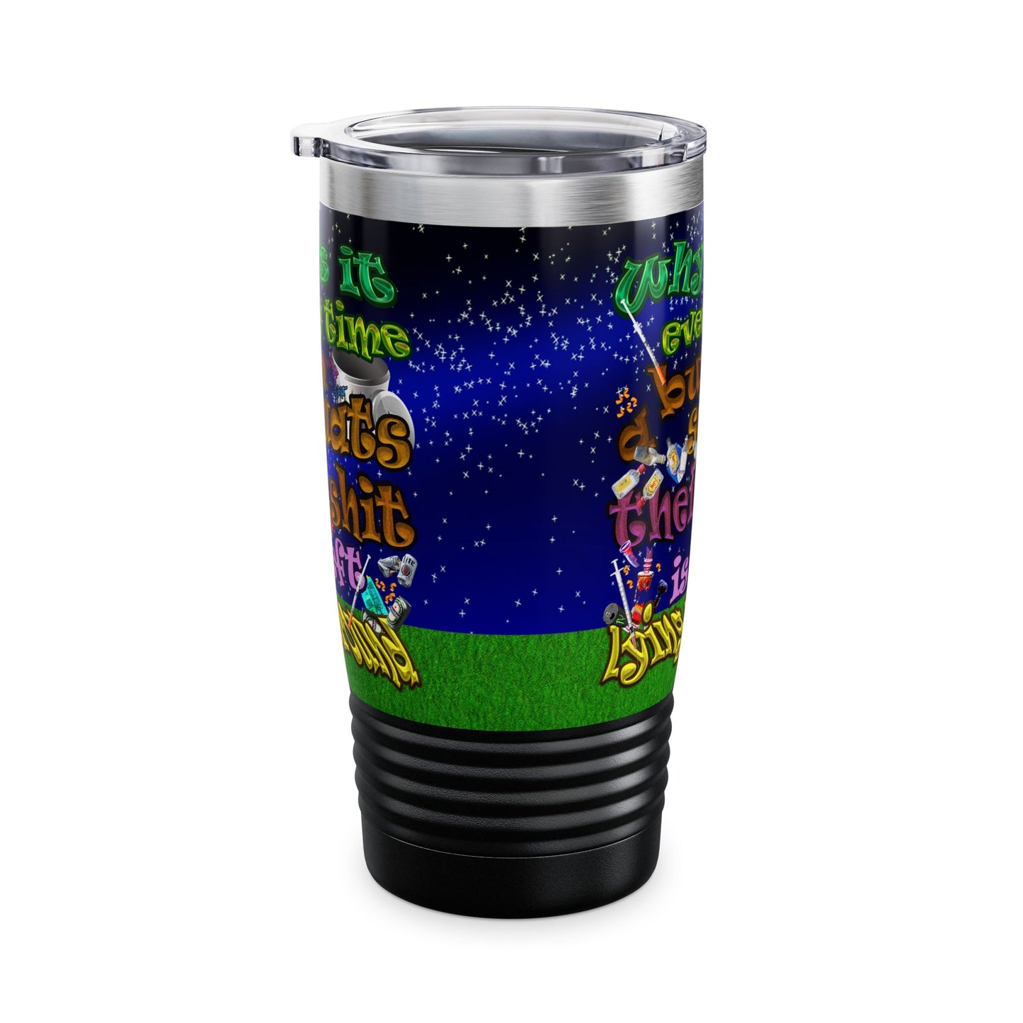 the bum's shit - Ringneck Tumbler, 20oz ('snoops' background)