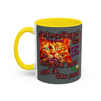 schrodinger's cat - Accent Mug (dark grey)