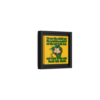 turtle race - framed canvas art (yellow)